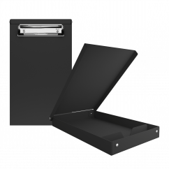 Aluminum Memo Storage Clipboard - Black